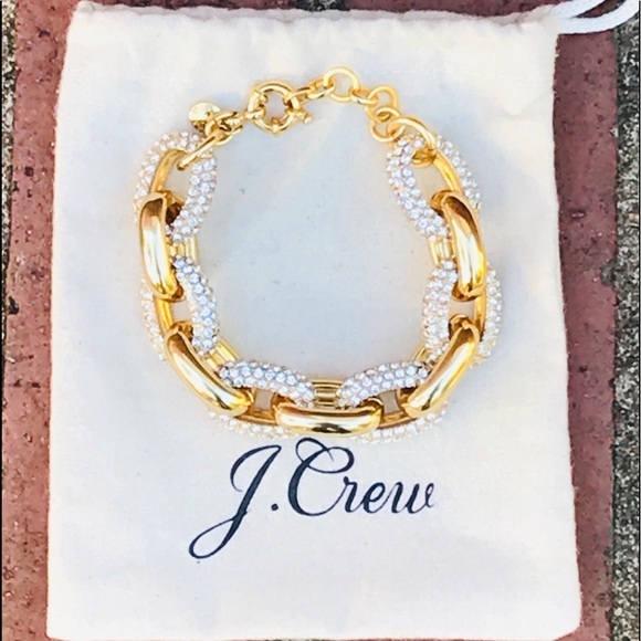 J. Crew Classic Pavé Link Bracelet - Picture 2 of 5